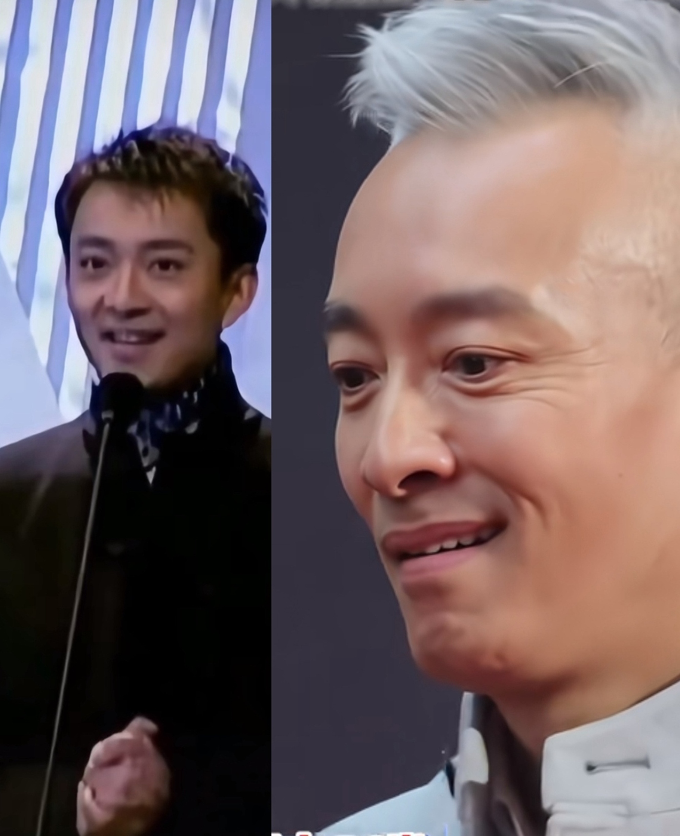 56岁满头白发的亚宁复出了