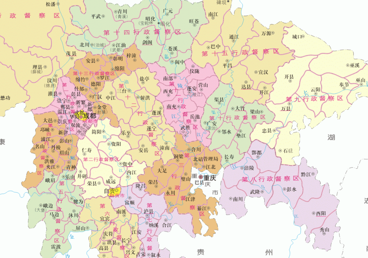 因此当时的四川地图上,重庆这个地方是一个空白