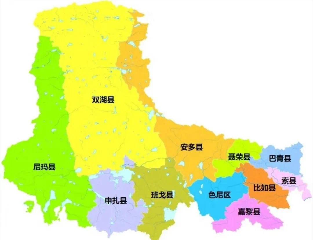 那曲有几个县?那曲市包含1区10县,共11个分区