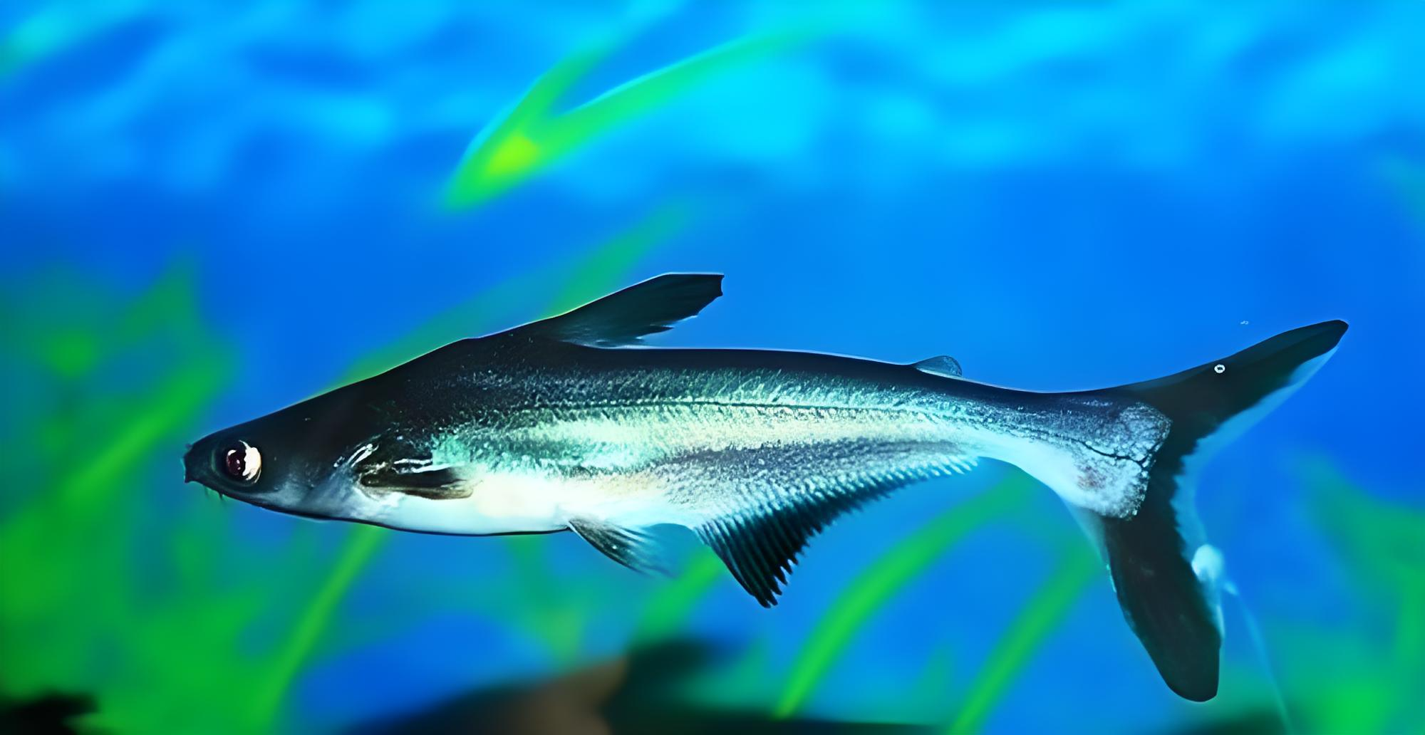 蓝鲨观赏鱼能长多大 蓝鲨观赏鱼,也叫斧头鲨,虎头鲨,属于鲇科鱼