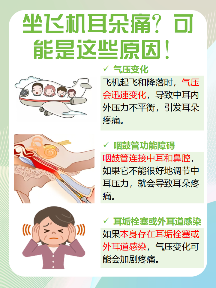 坐飞机耳朵疼耳道内部断裂堵塞了怎么办为什么坐飞机的时候耳朵特别疼