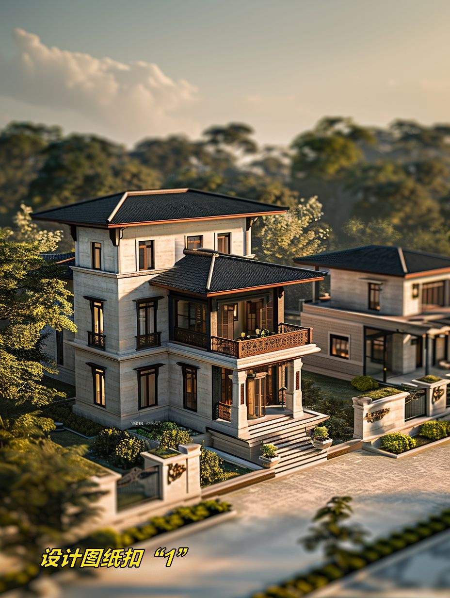 汉唐风格自建房设计,喜欢哪个?