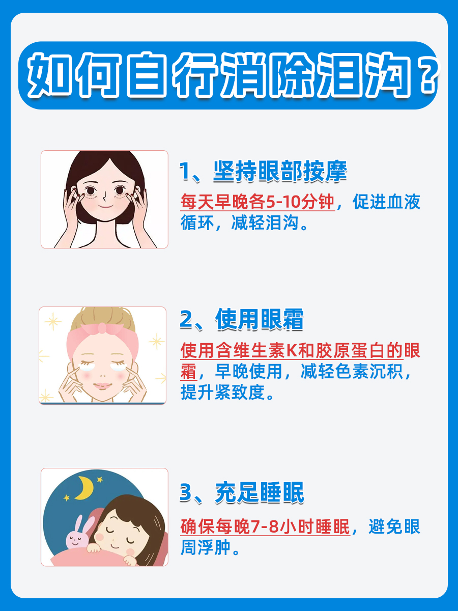 泪沟是指从内眼角开始,延伸至下眼睑靠近鼻侧的凹沟,通常由于眶隔下