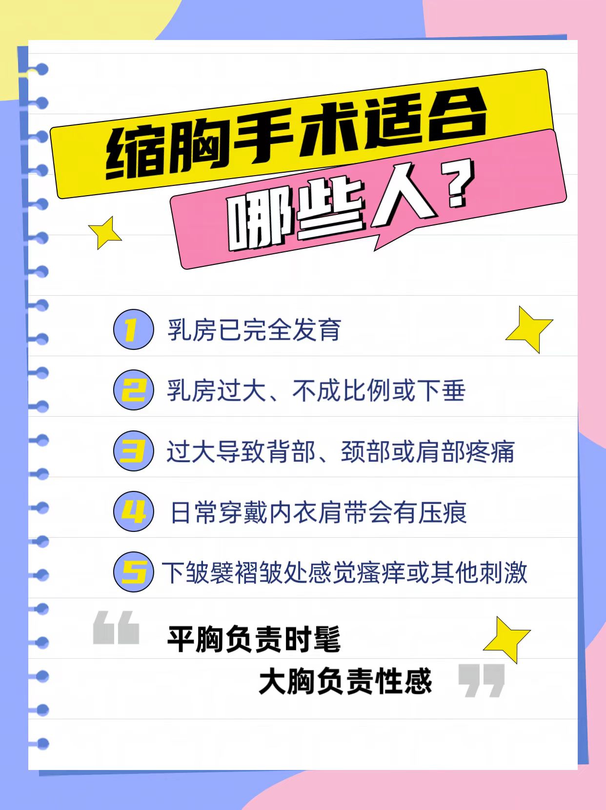" 到底哪些人适合做缩胸手术,今天就来跟大家讲讲.