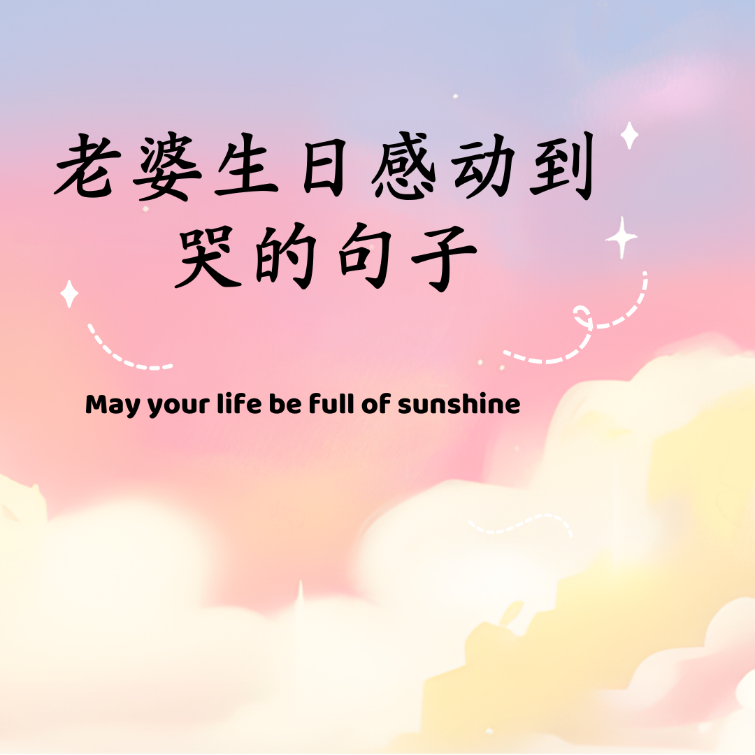 老婆生日感动到哭的句子