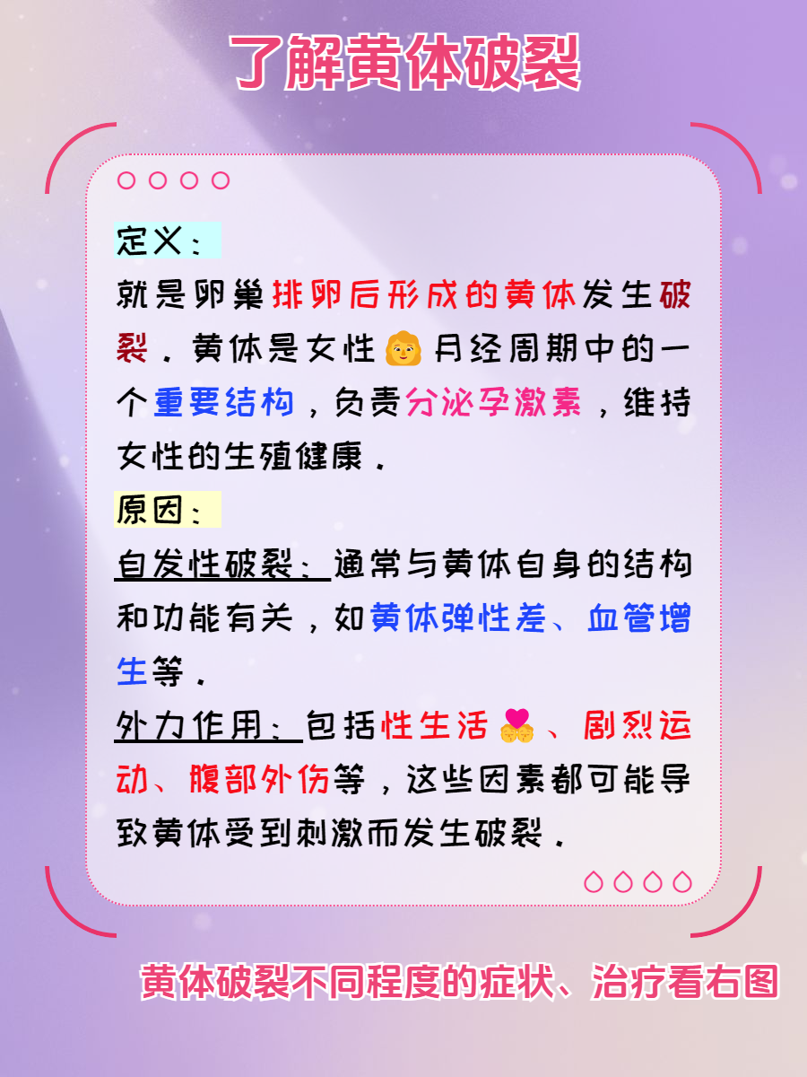教你正确认识黄体破裂