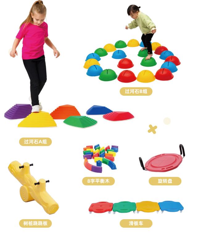 滑板车,8字平衡木等),感统本体觉训练