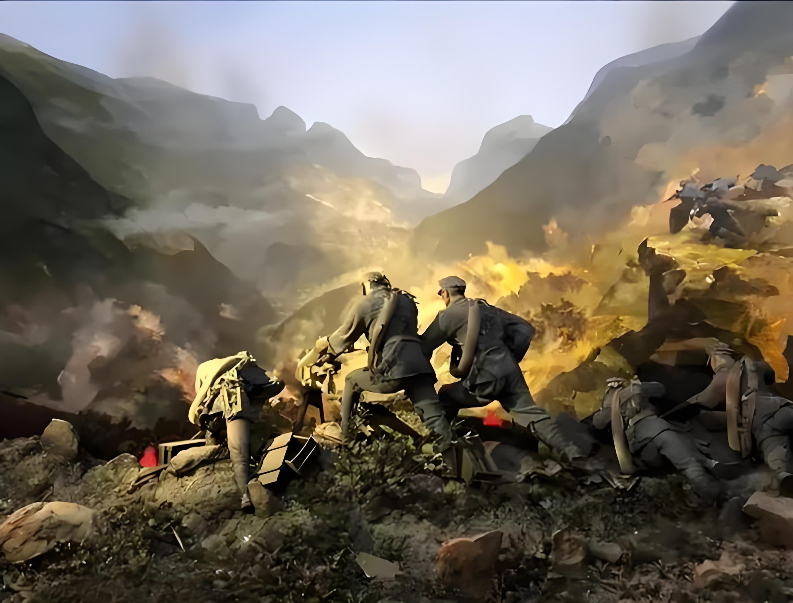 "在甘溪战斗中幸存下来的第六军团的官兵,正长久地