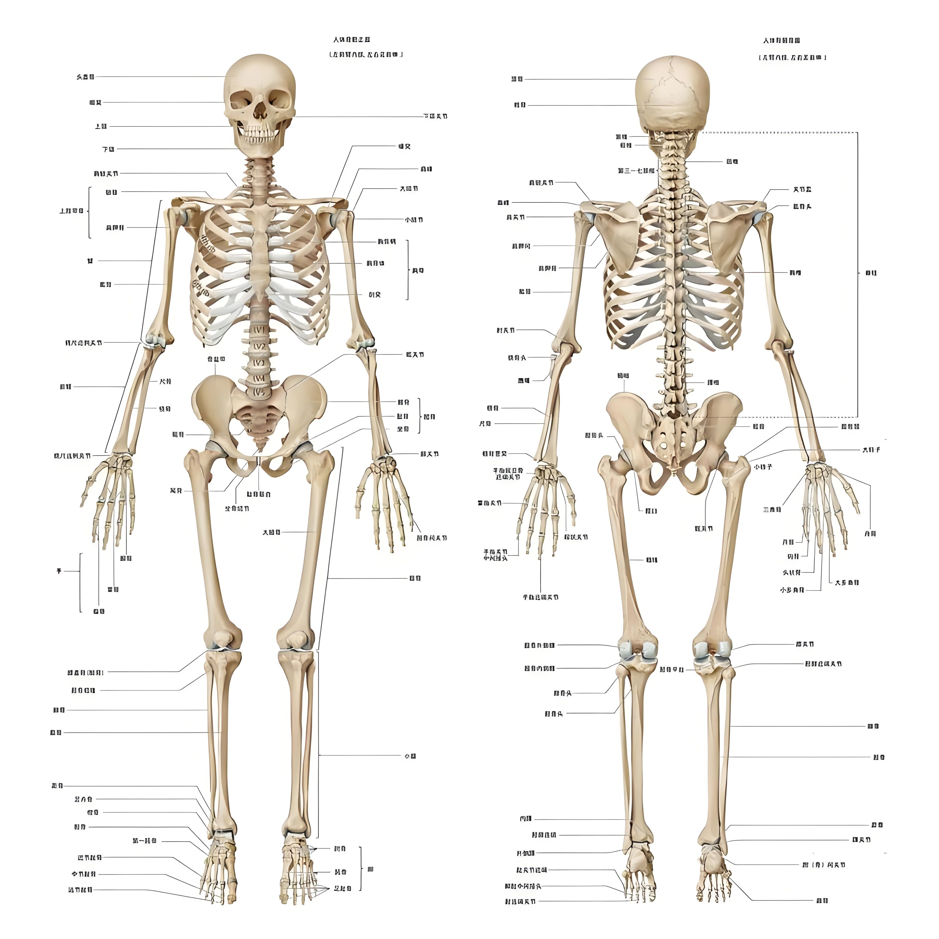 医学知识人体骨骼结构图