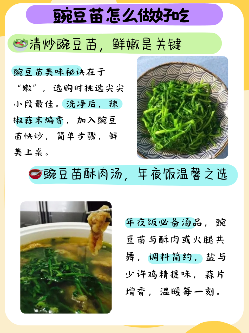 豌豆苗怎么做好吃图片