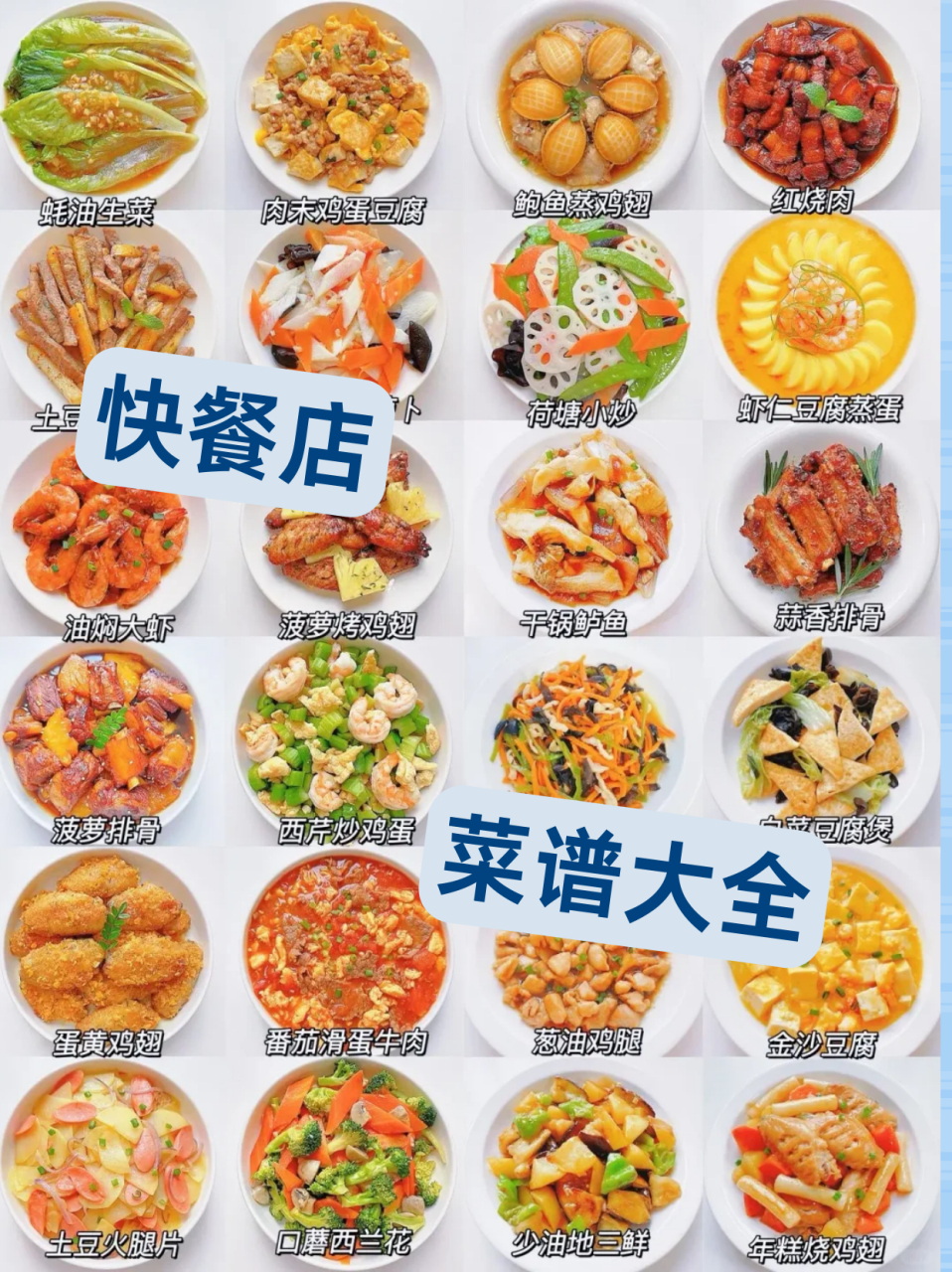 快餐店菜谱大全  今天来分享好吃97又好做的快餐店菜谱大全 上桌秒