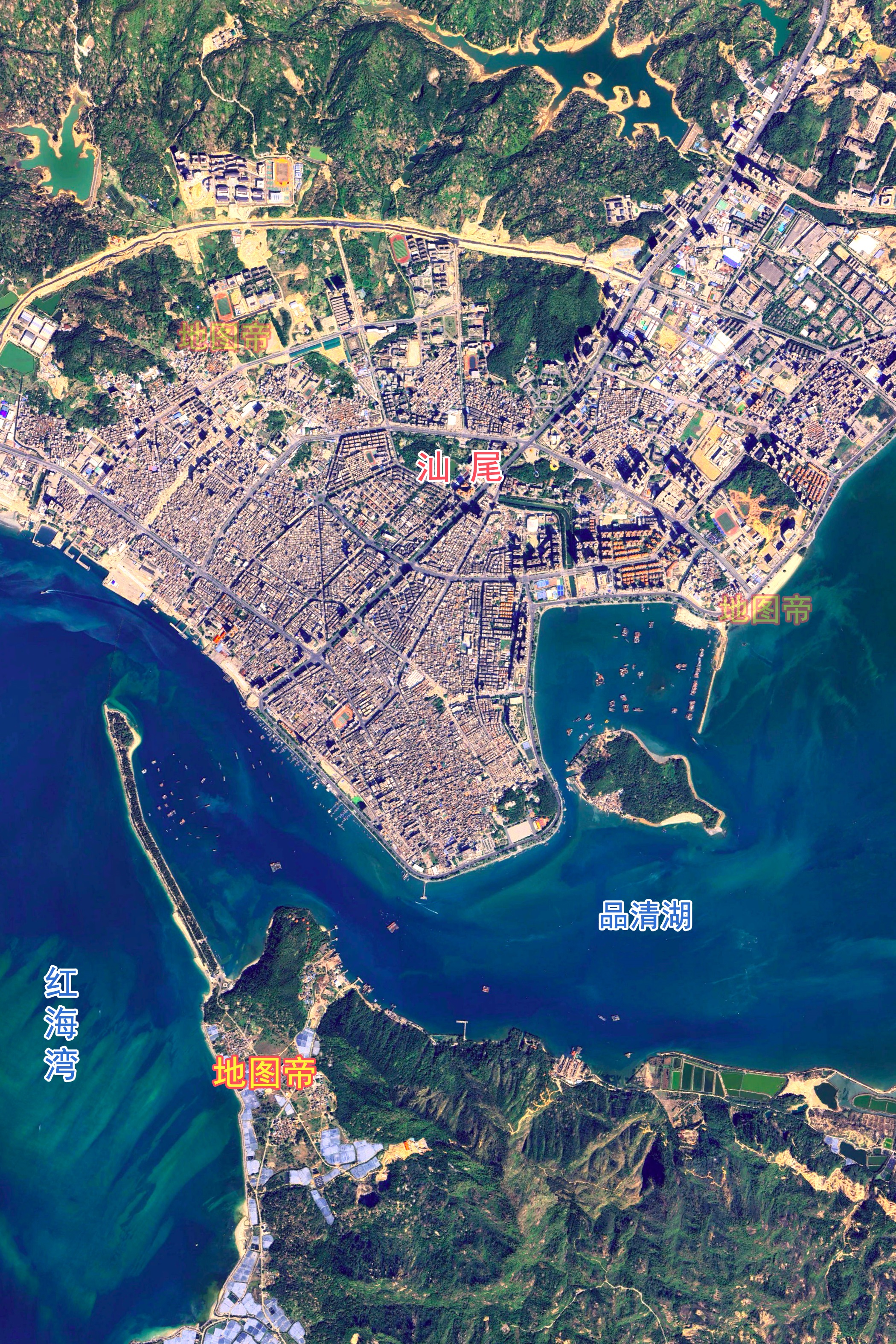 中部多丘陵,台地;南部沿海汕尾市地图汕尾地图汕尾地理位置汕尾旧地图