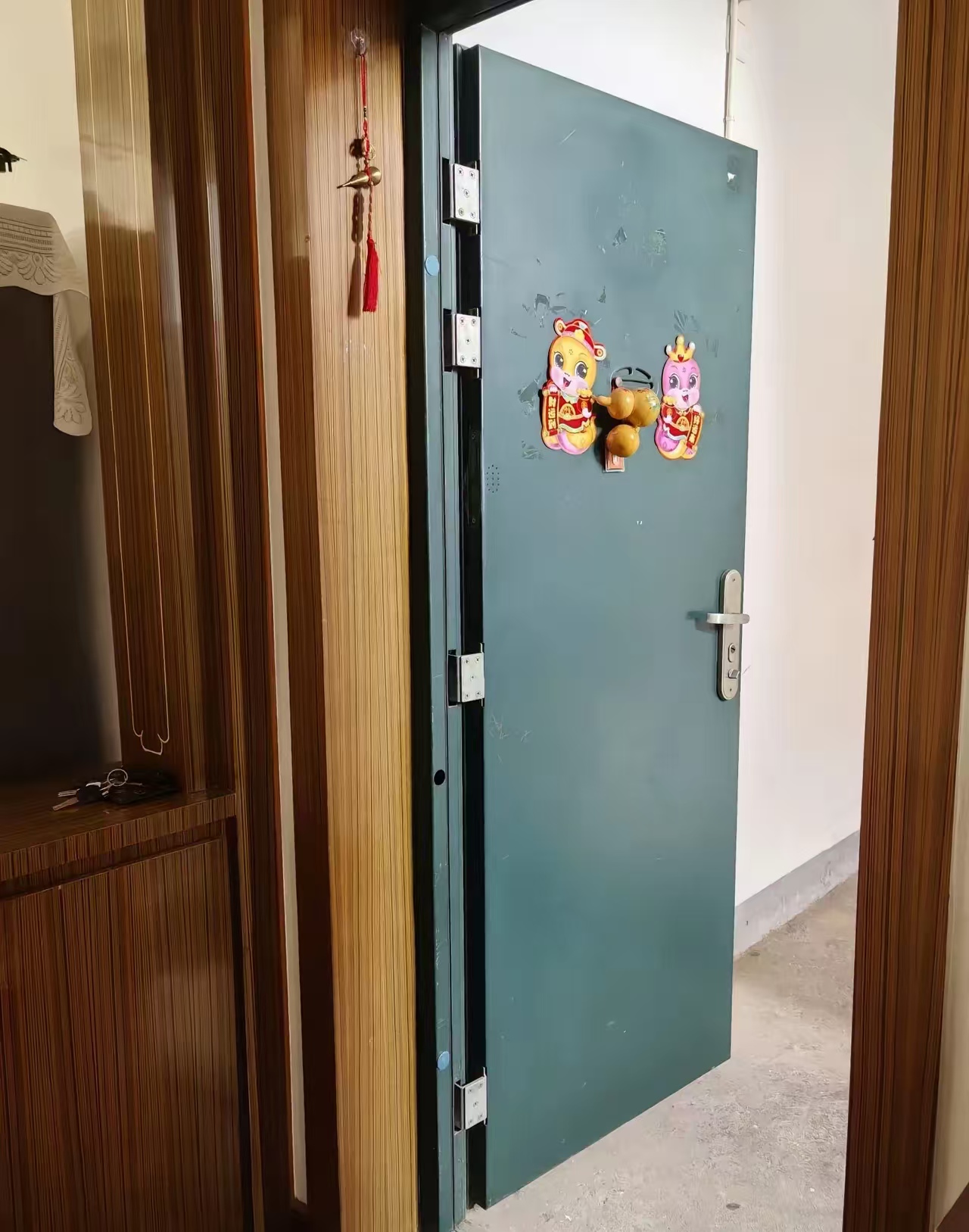 早上五点多,天已大亮,我醒了起来上厕所,发现我们家的大门是敞开着的