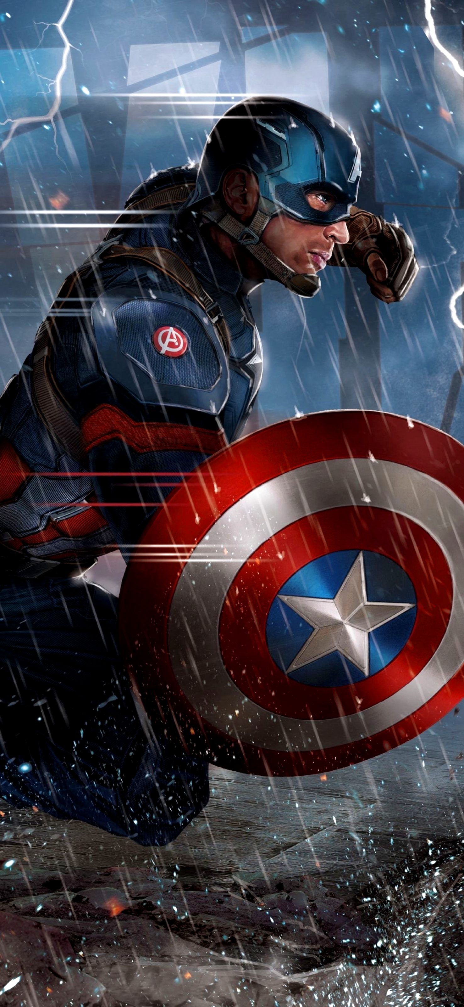 电影漫威头像炫酷高清手机壁纸漫威美漫壁纸美队2美队背面复联4美队