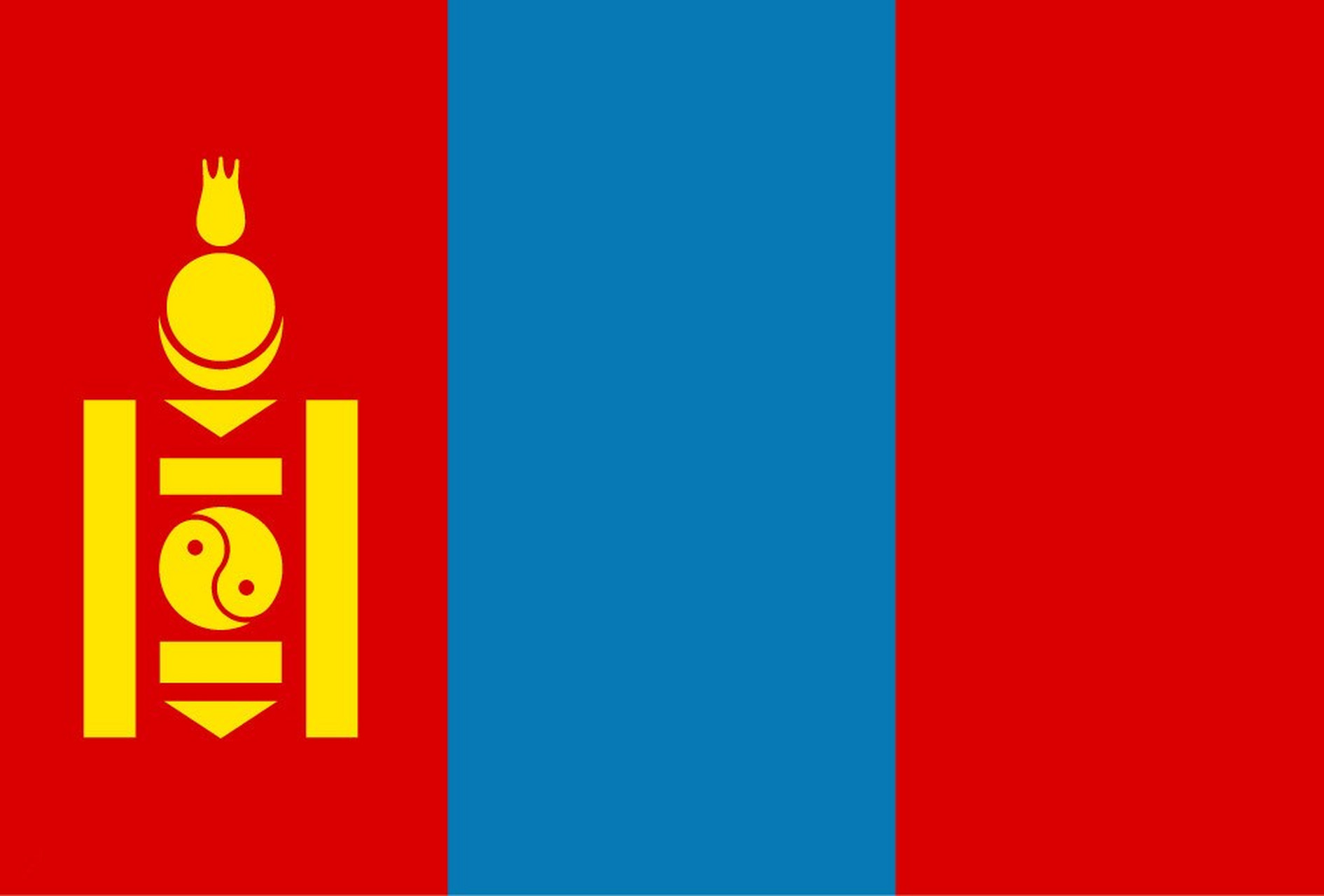 蒙古国旗的图案叫做"索永布纹",是蒙古传统图案