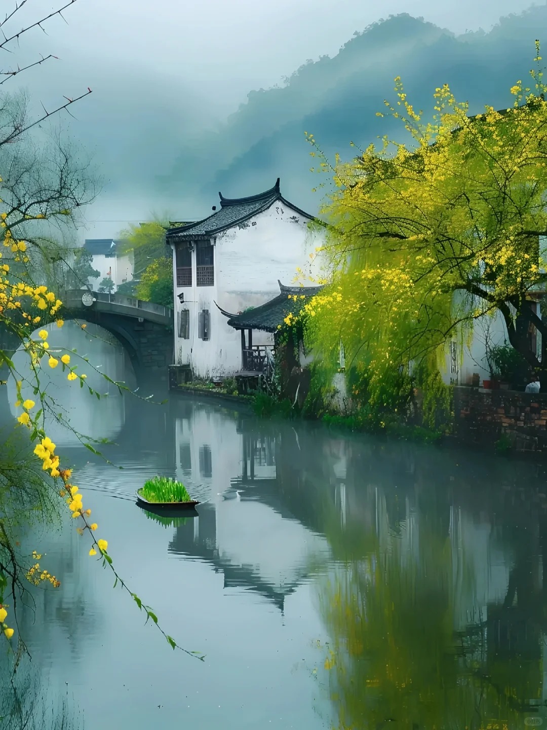 江南的春天,宛如一幅淡雅清新的水墨画,美得如梦如幻