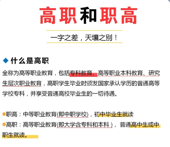 高职和大专的区别