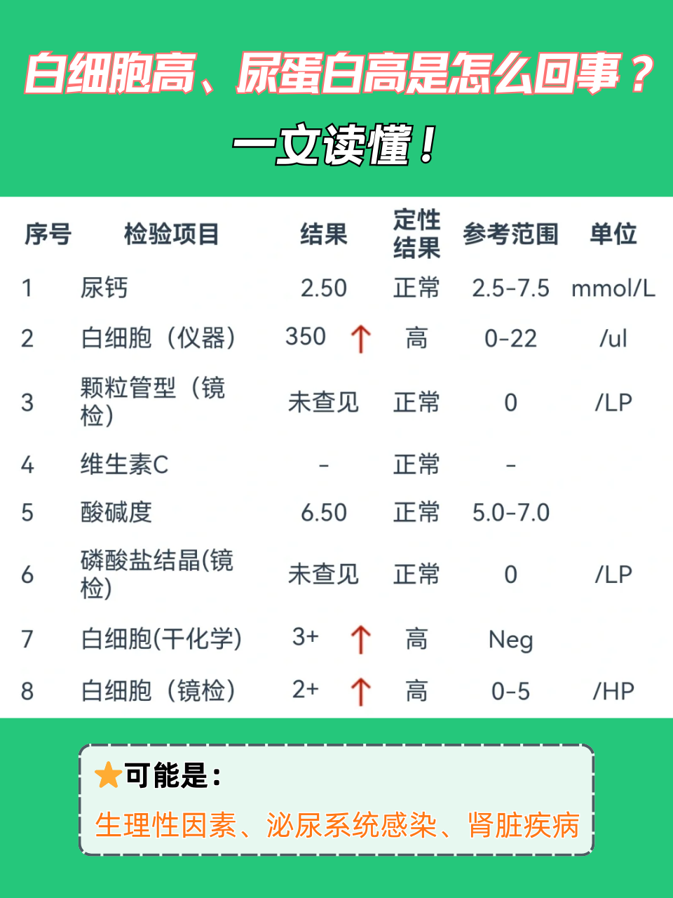 在体检或日常检查中,很多人会发现自己的尿常规检查结果显示白细胞