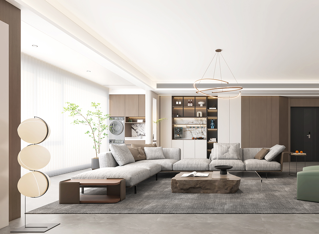 户型装修图片横厅有阳台改造客厅怎么吊客厅l型吊顶装修效果图通透大