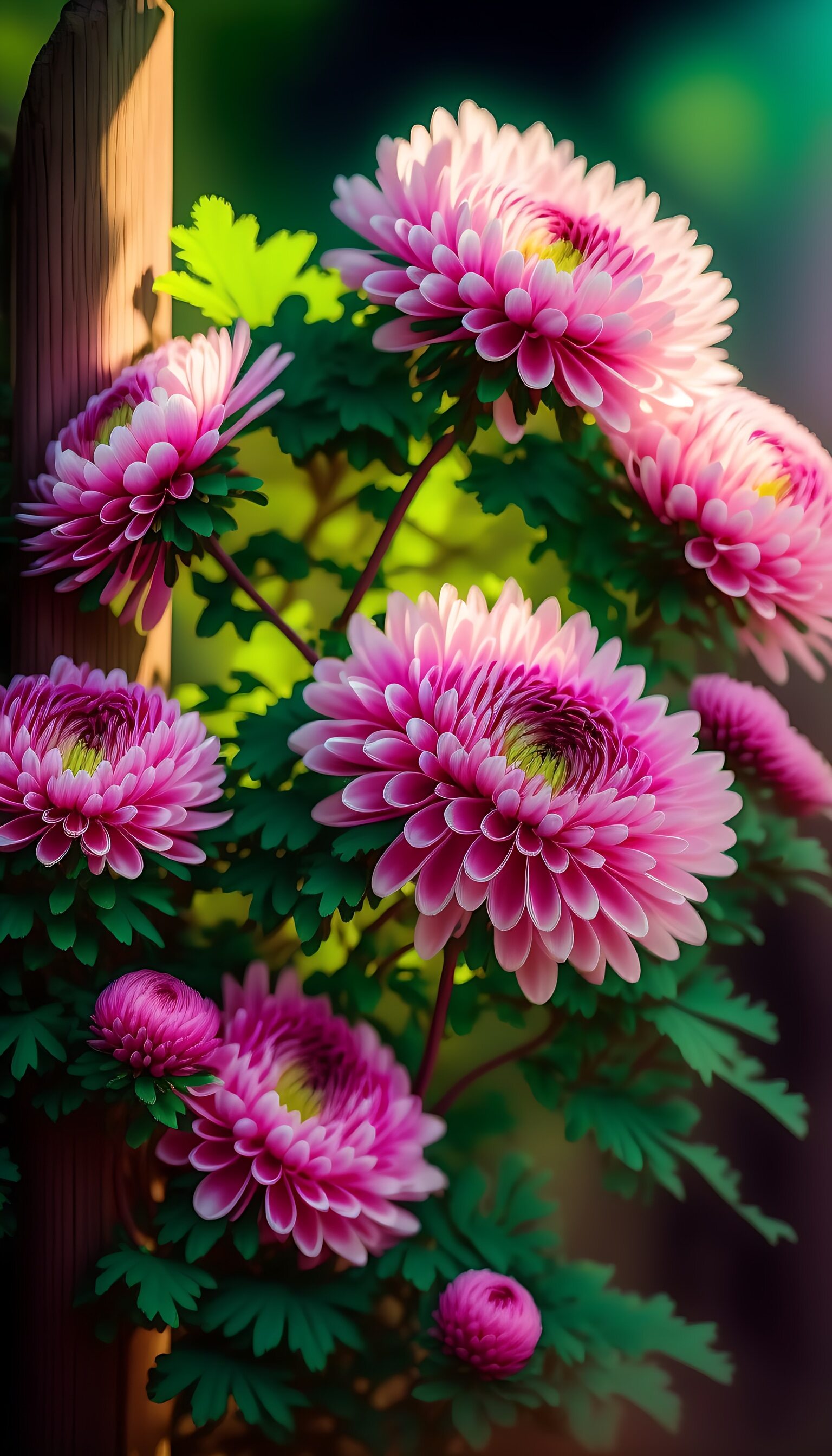 我可不是吹牛,一朵朵菊花就像穿着各色裙子的小姑娘,在秋风中翩翩起舞