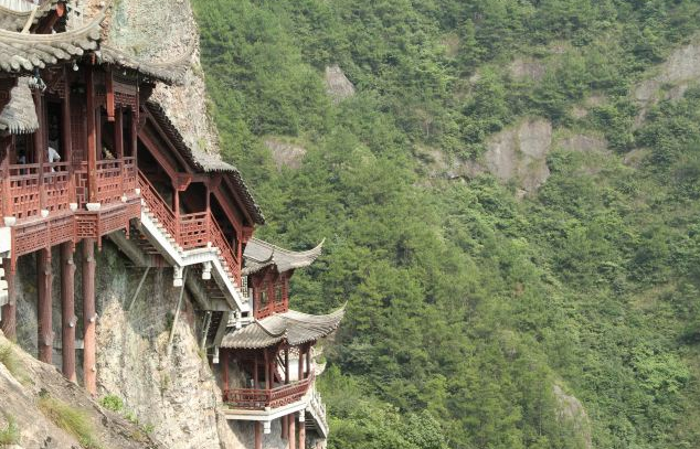 浙江建德大慈岩悬空寺图片