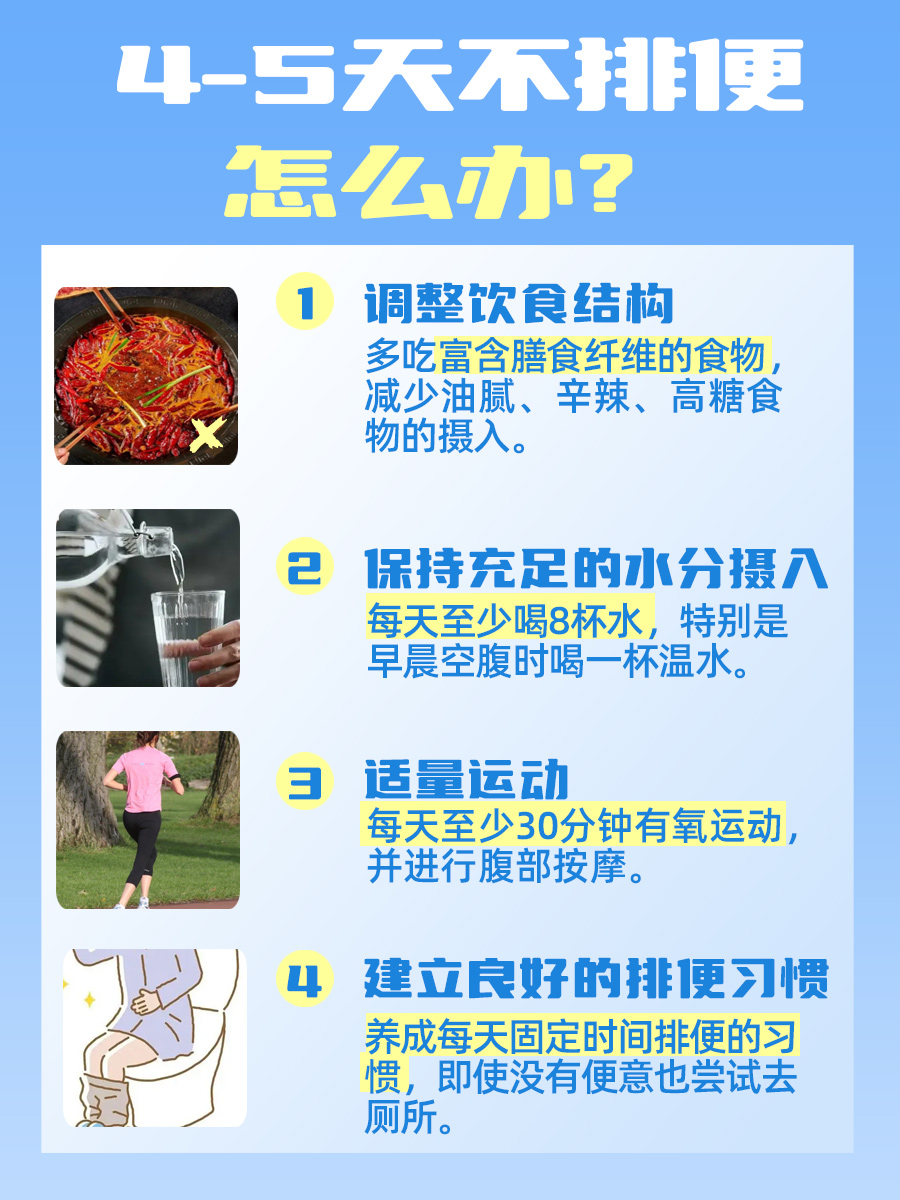 便秘警报!4-5天不排便?这些方法你知道吗?