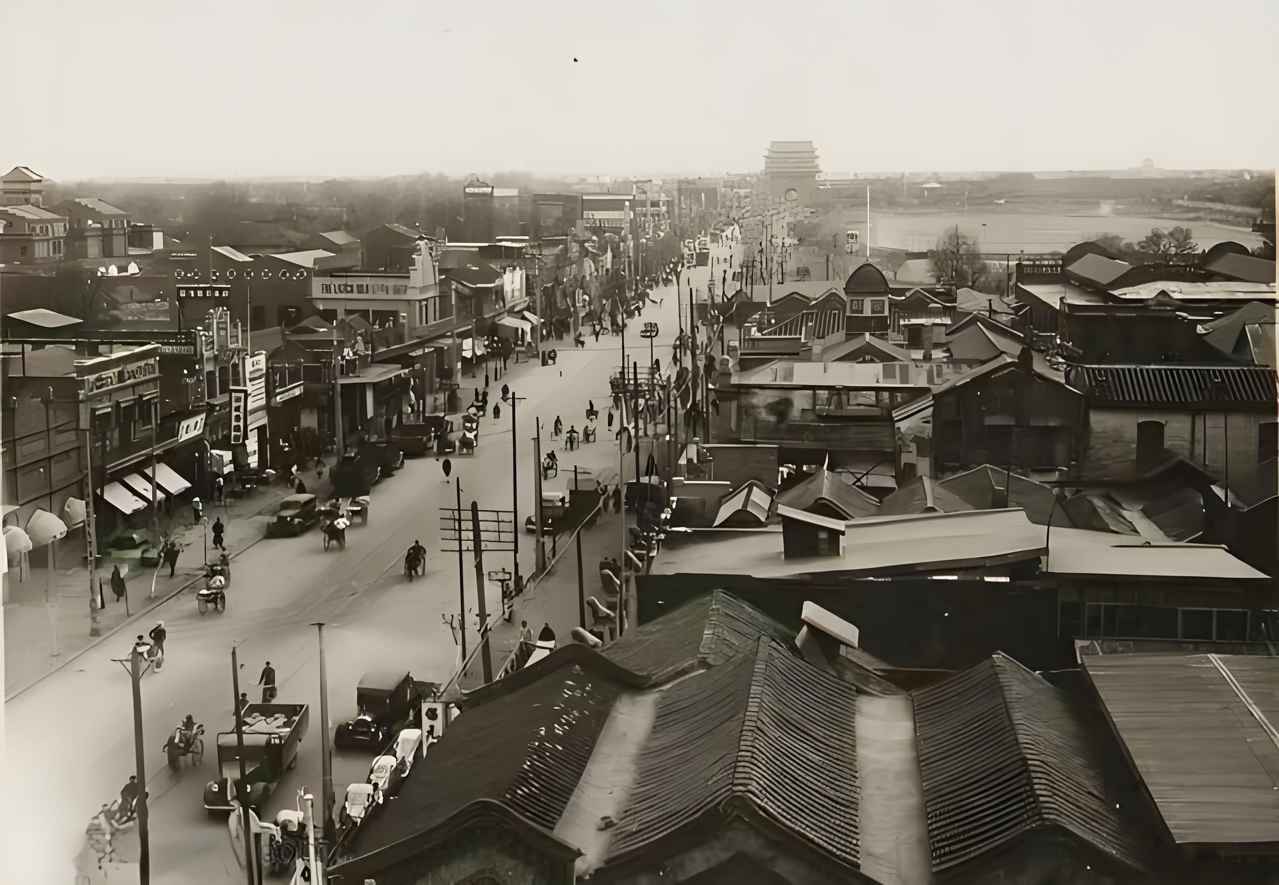 老照片修复,来自1938年的北京老照片,那时候的北京没有高楼林立,到处