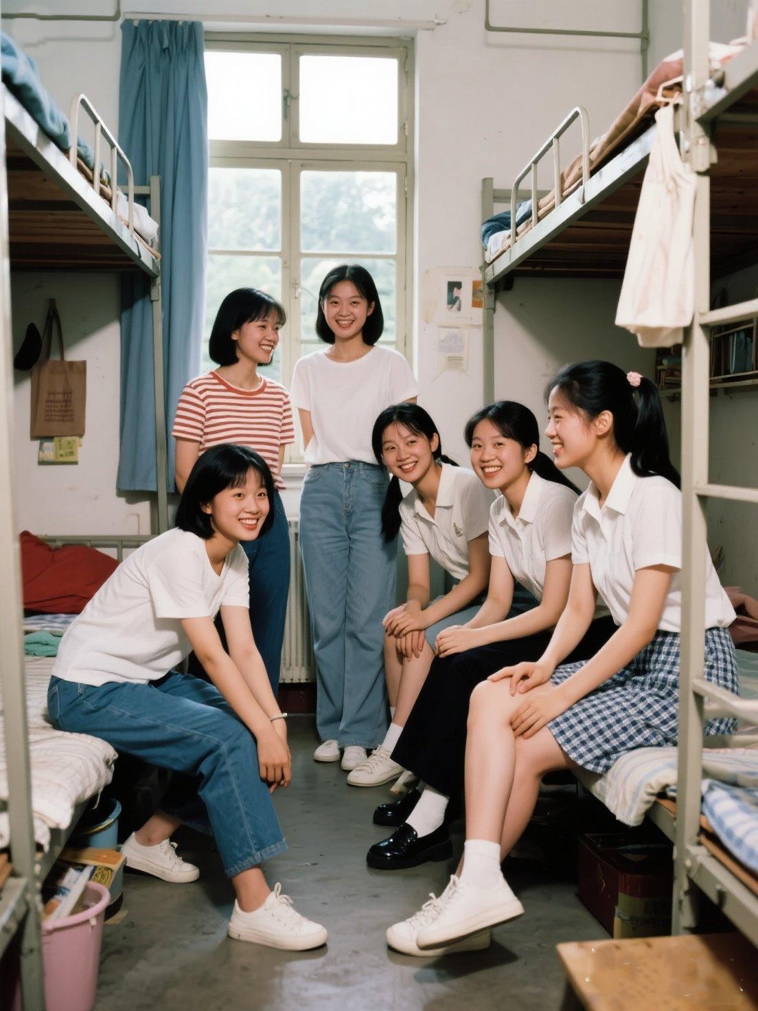 藏着最纯粹90年代女孩女寝室90年代高中女生90年代的宿舍90年代女生