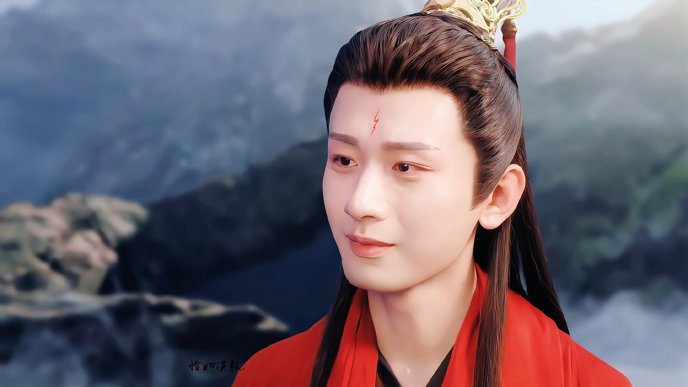 【成毅|沉香|应渊截修】  红衣俊逸古风扬,脉脉深情目里藏.