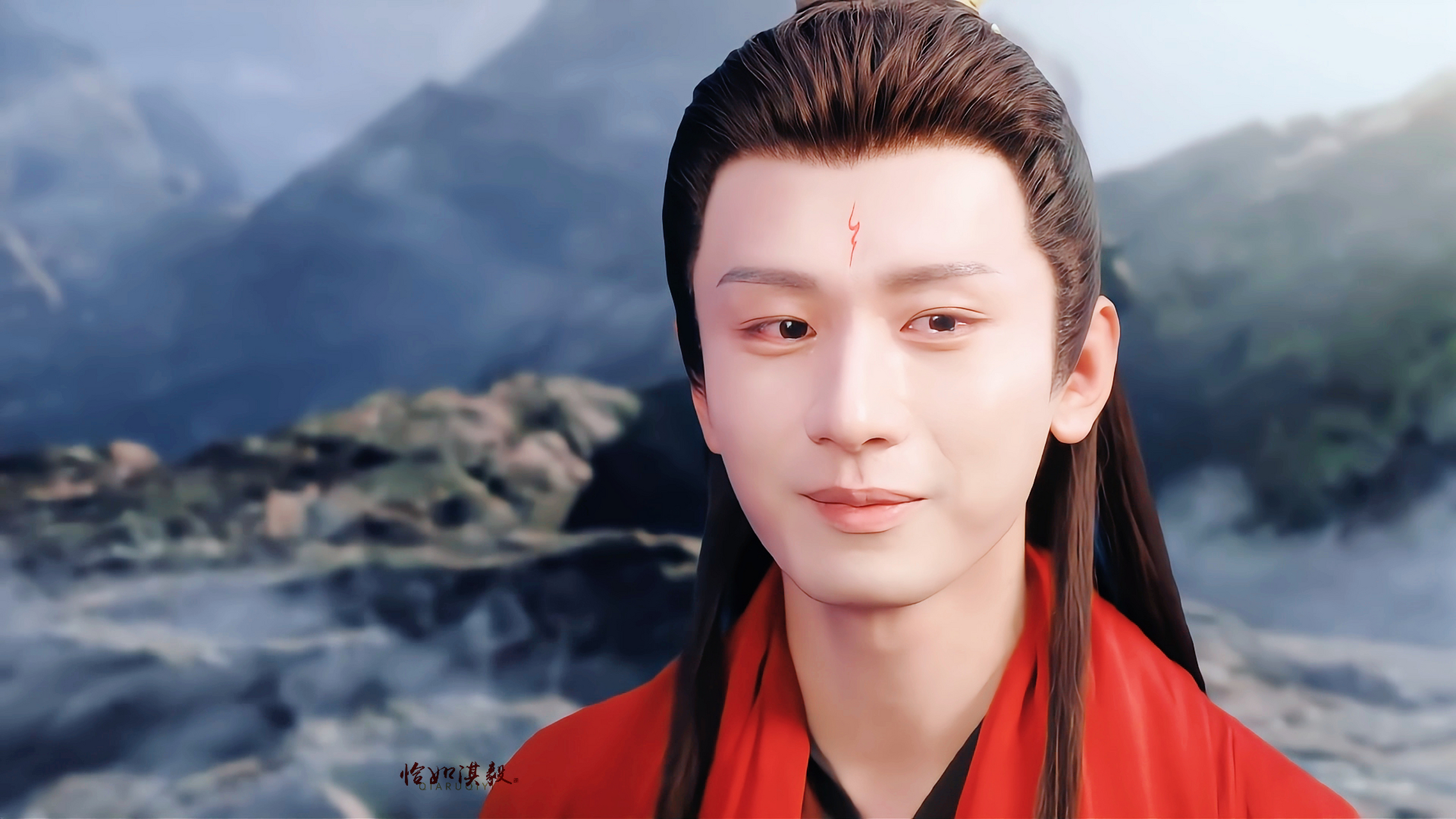 【成毅|沉香|应渊截修】  红衣俊逸古风扬,脉脉深情目里藏.