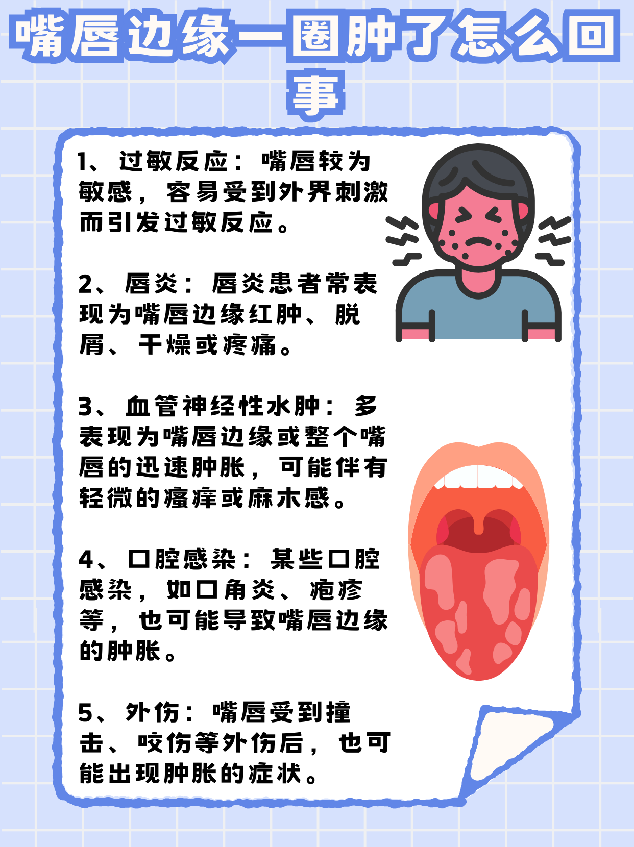 嘴唇边缘肿了一圈?这是什么.@口腔科文冰医生的动态
