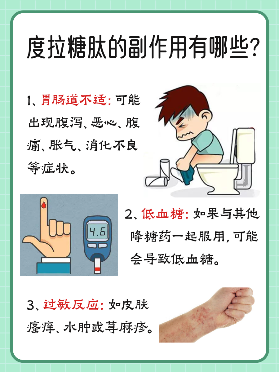 度拉糖肽的副作用:会永远造成困扰吗?