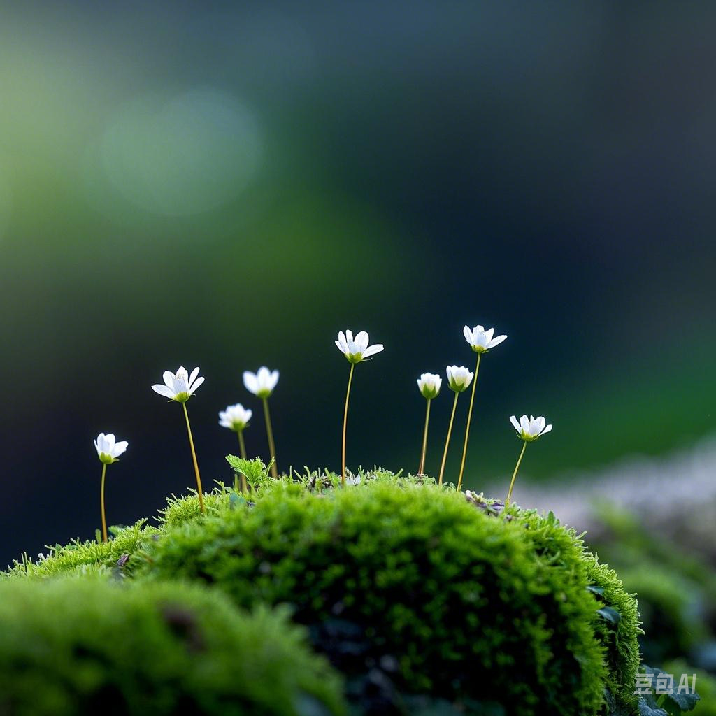 苔花如米小,也学牡丹开