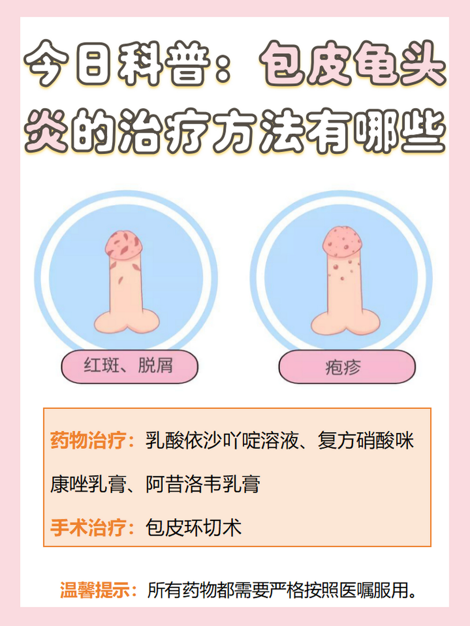 今日科普:包皮龟头炎的治疗方法有哪些  包皮龟头处红肿,灼痛,有异味?