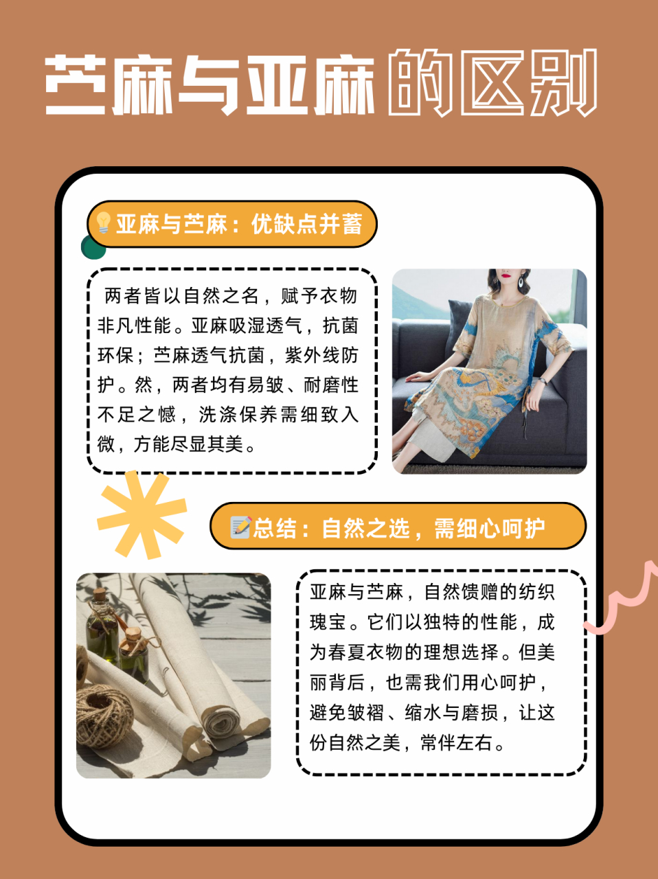 苎麻与亚麻的区别  96亚麻:人类最早使用的植物纤维,由于吸湿性好