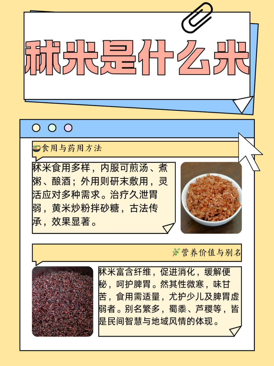 秫米是什么米  秫米是一种具有特定药用价值的米类,它实际上指的是