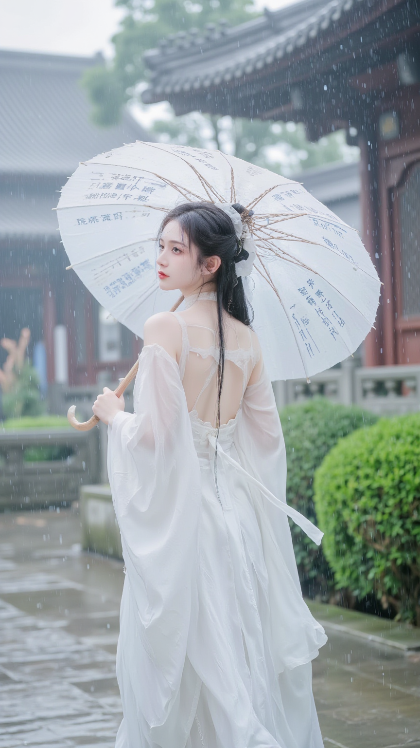 油纸伞下,翩然舞