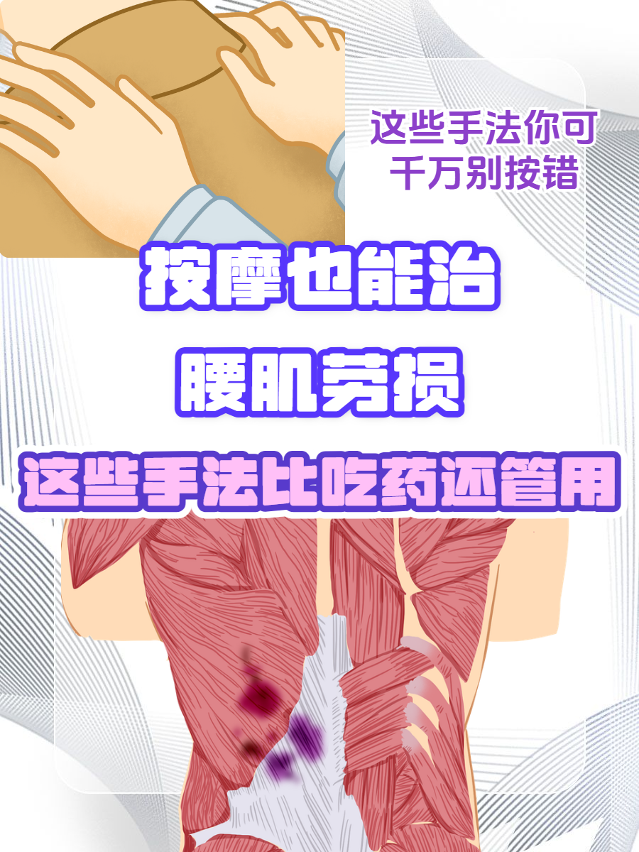 按摩也能治腰肌劳损?这些手法比吃药还管用!
