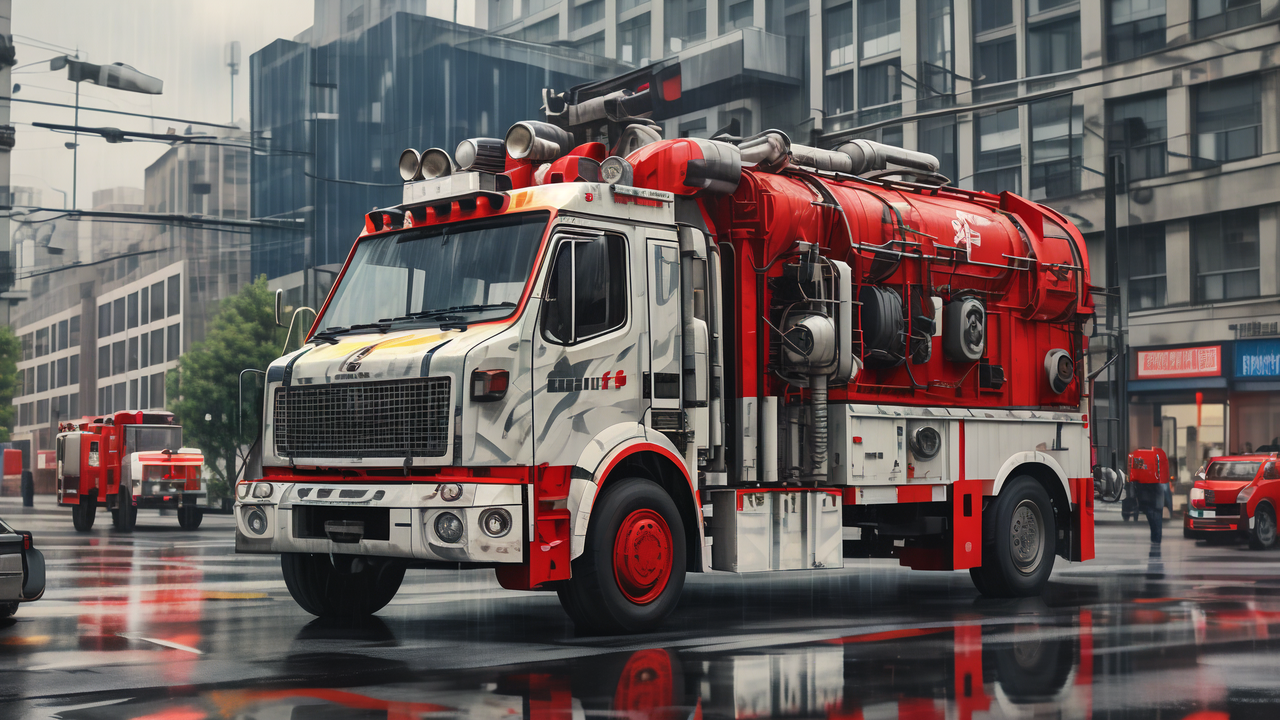 truck擎天柱消防车消防机甲航空自卫队的消防车泥巴哥工厂消防车