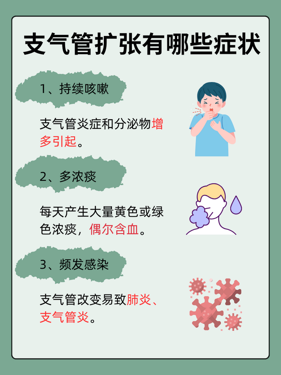 这些可能是支气管扩张的信号.