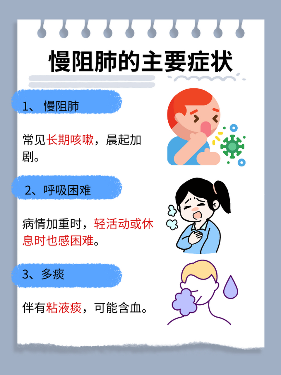 97慢阻肺的主要症状及防治策略,关爱肺部健康 97慢性阻塞性肺疾病