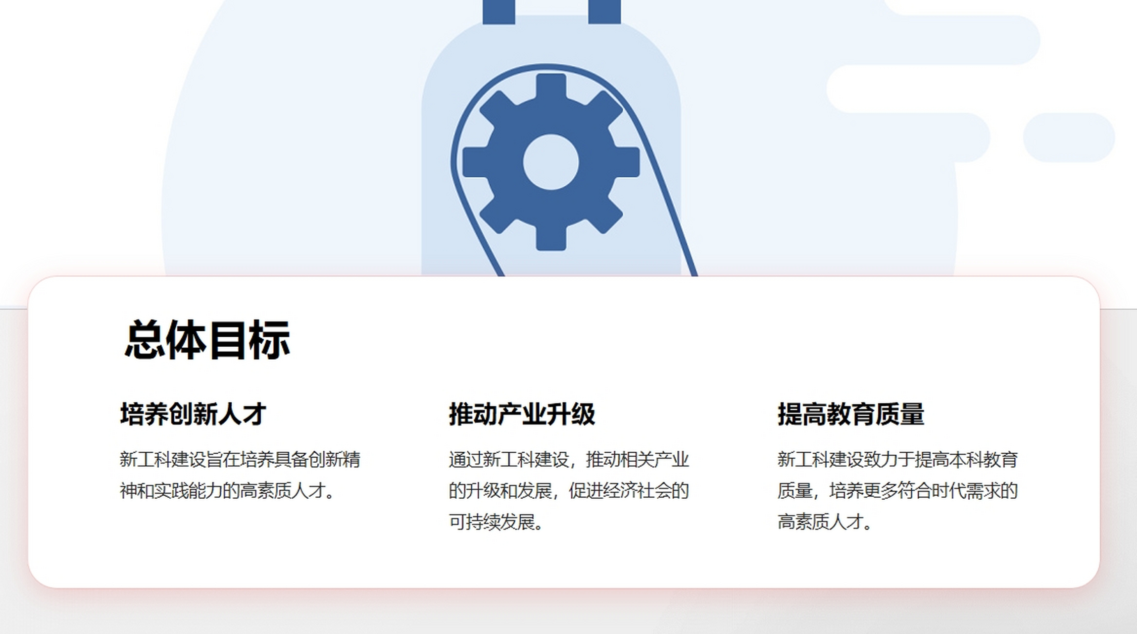 高校新工科建设规划方案(汇报ppt) 方案制作思路: 01新工科建设的背景