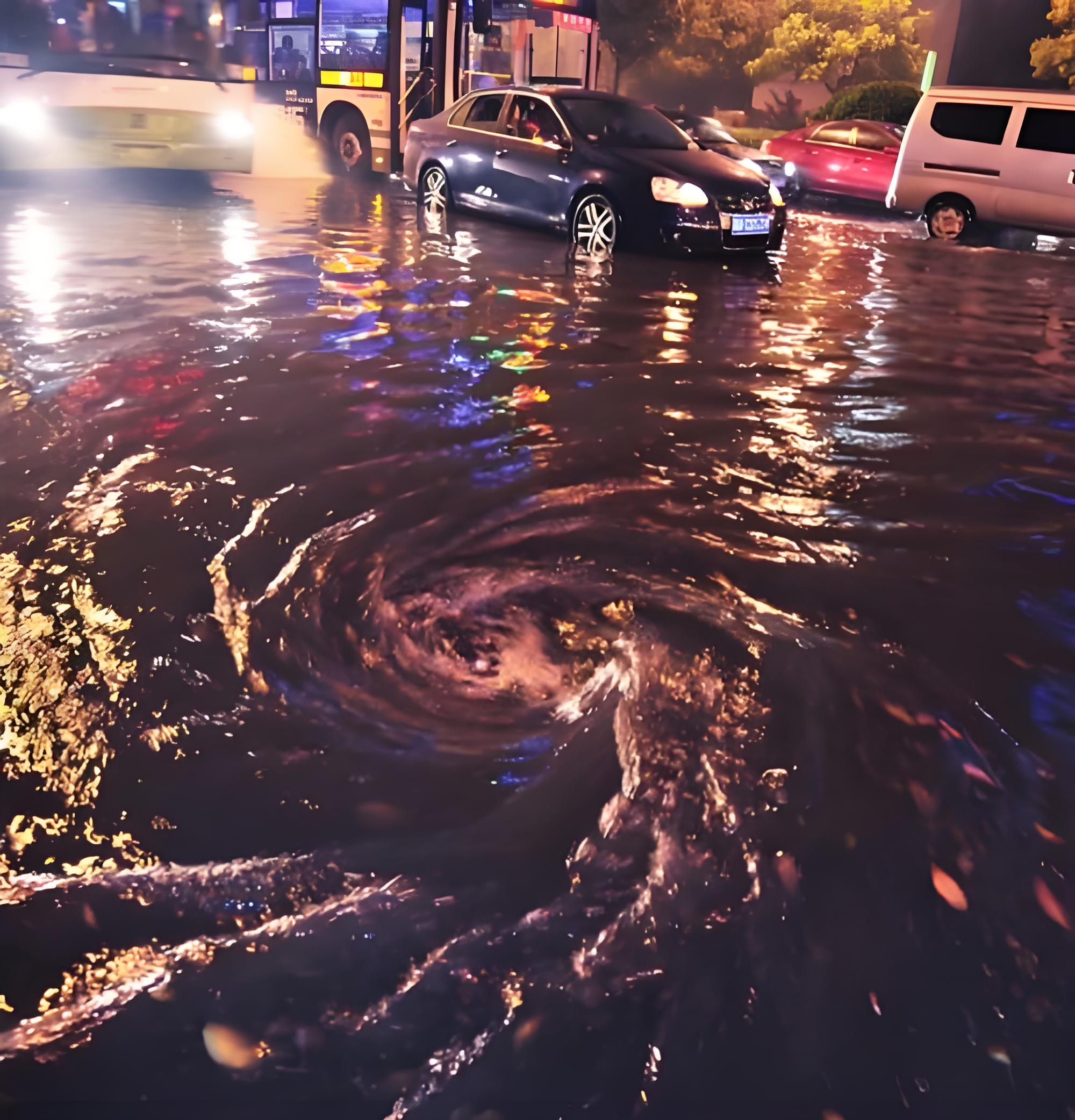 长沙遭暴雨袭击 雨水灌入地下商场   听说了吗?