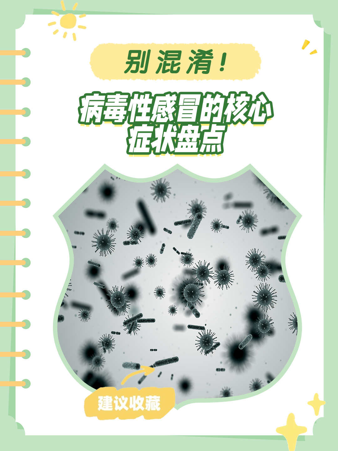 病毒性感冒是由流感病毒鼻病毒冠状病毒等多