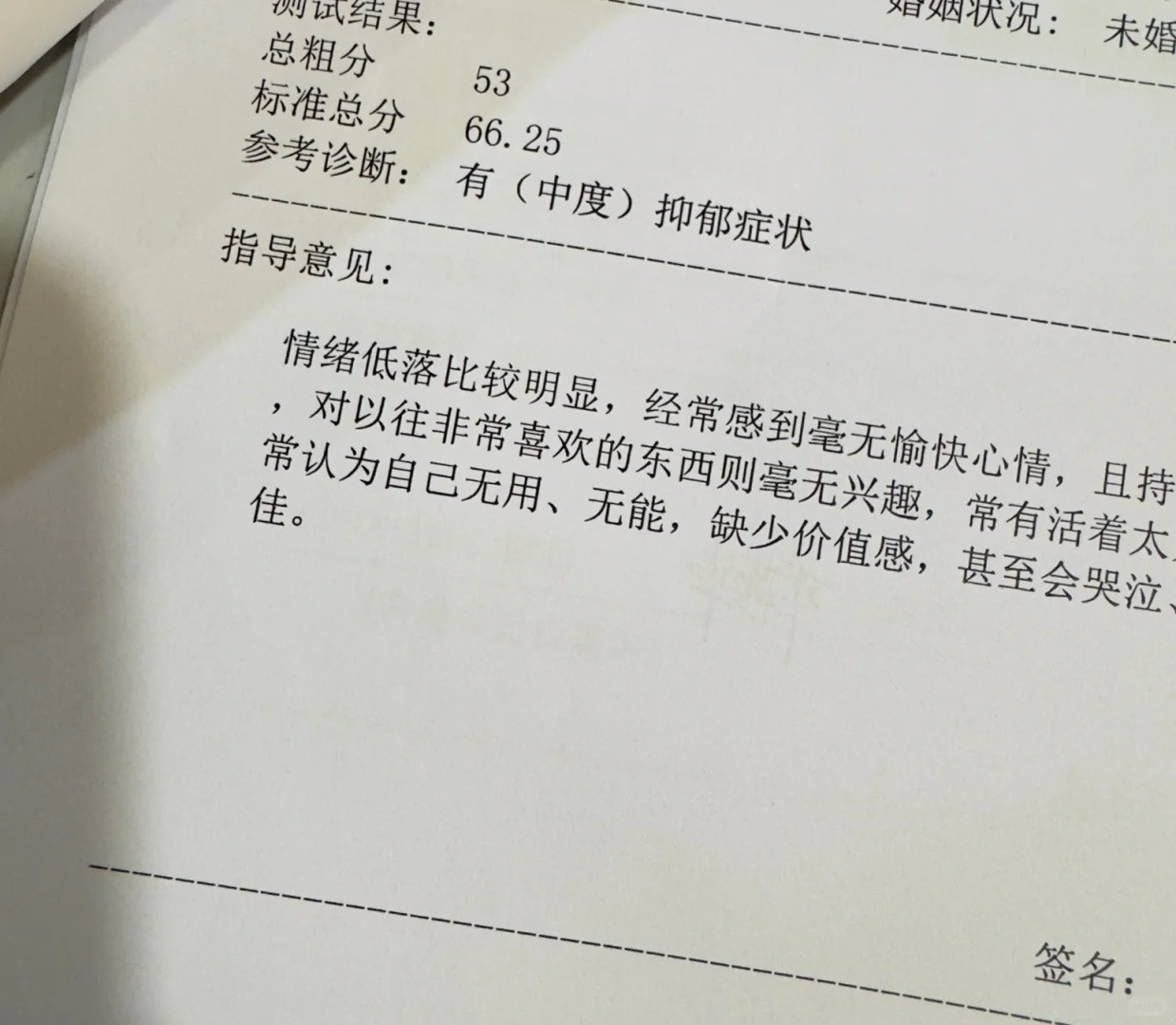 诊断图片抑郁症诊断中度抑郁症照片抑郁症证书中度抑郁症图片抑郁症书