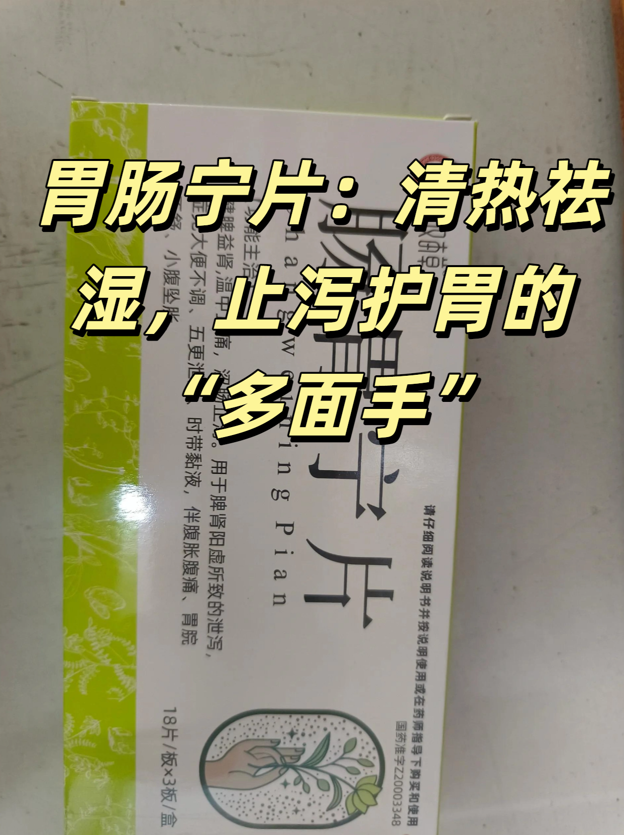胃肠宁片:清热祛湿,止泻护胃的"多面手"