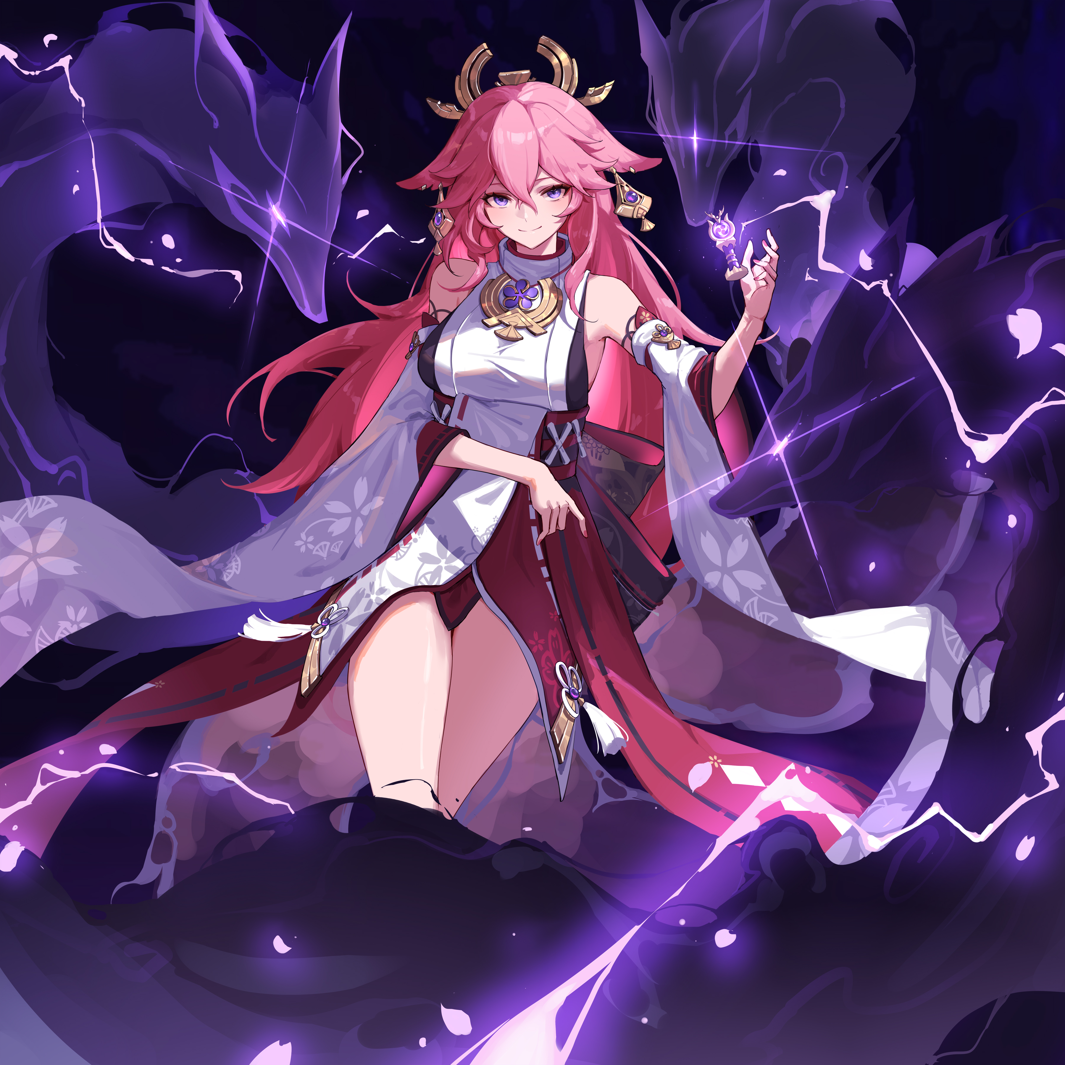 原神 稻妻的八重神子 画师:kazezz