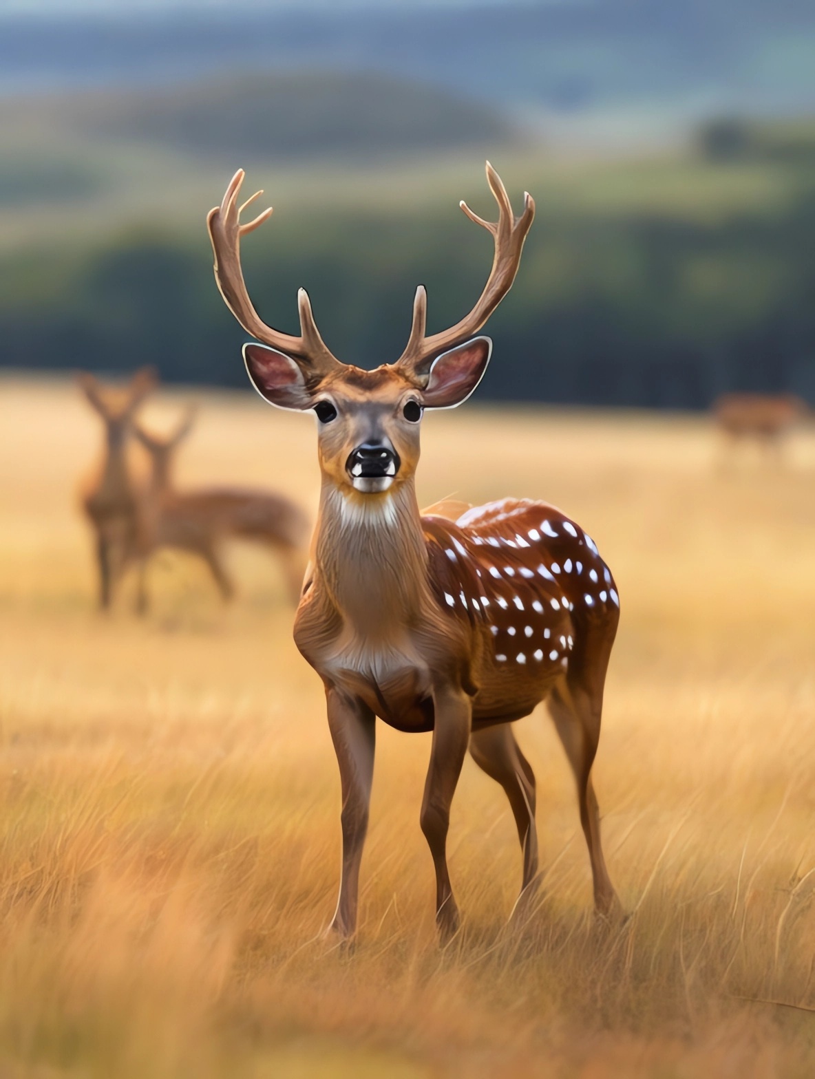 悠然自得觅食去,不染尘埃世外居.#梅花鹿# #野生动物世界