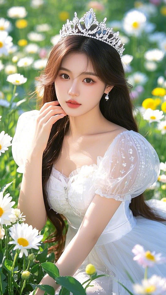 一组超惊艳的清纯女神壁纸,像花丛中翩翩起舞的精灵一样