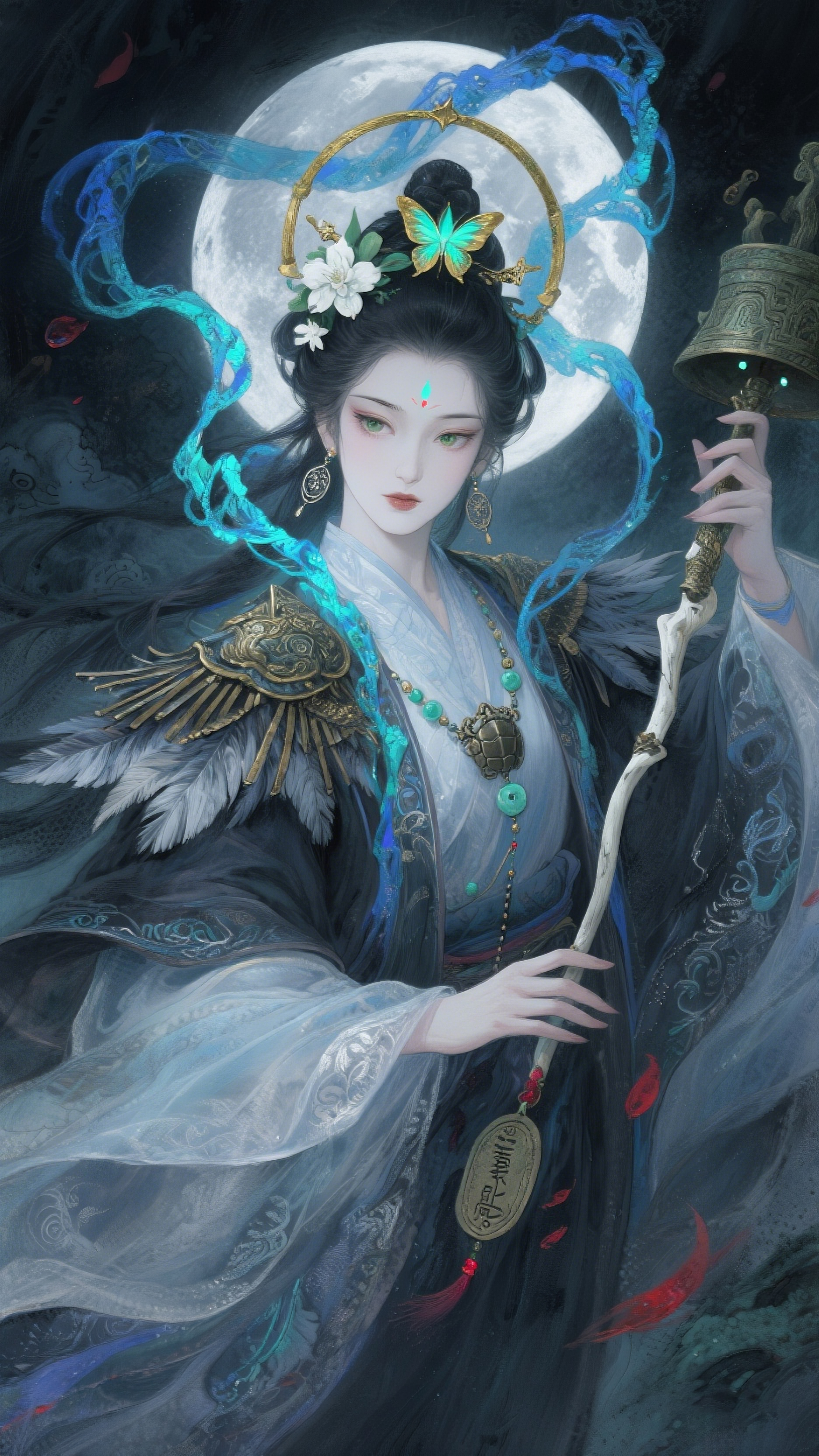 山鬼 山鬼作为山林守护者,承载着楚人对自然力量的敬畏与